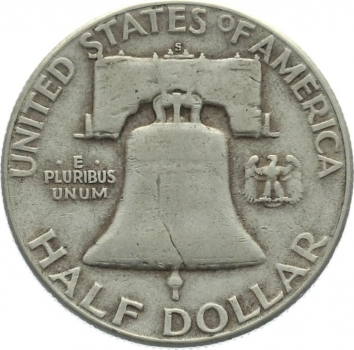 USA 1/2 Dollar 1953 S - Franklin